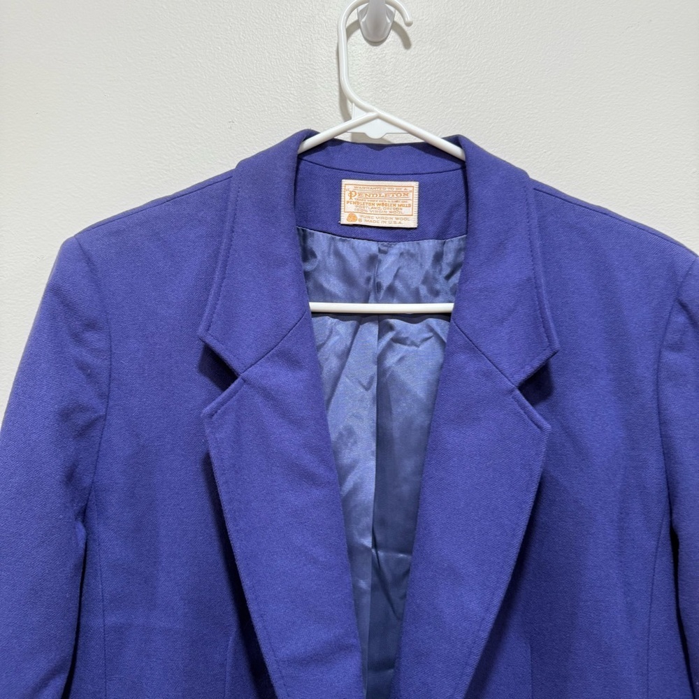 Pendleton vintage wool blazer 14 - Picture 3 of 8